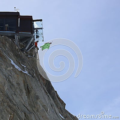 Wingsuit BASE Jumping Editorial Stock Photo