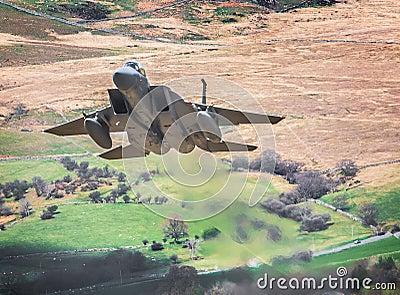 Wingtip vorticies fighter jet Stock Photo