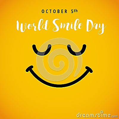 World Smile Day october 5th banner Vector Illustration