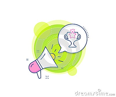 Winner cup line icon. Sport Trophy. Vector Vector Illustration