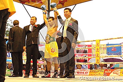 Winner fight PABA Super Flyweight Champion Editorial Stock Photo