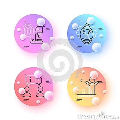 Winner, Fingerprint research and Interview minimal line icons. For web application, printing. Vector Vector Illustration