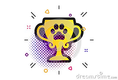 Winner pets cup sign icon. Trophy for pets. Vector Vector Illustration