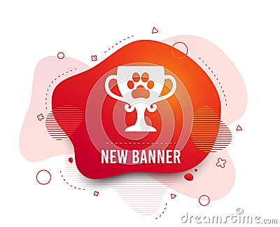 Winner pets cup sign icon. Trophy for pets. Vector Vector Illustration