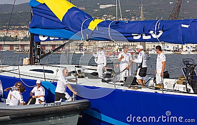 Winner of the 46th Barcolana Regatta in Trieste Editorial Stock Photo