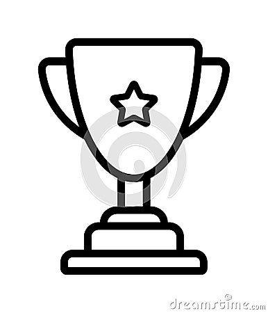 Winner trophy cup icon Vector Illustration