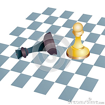 Winning Chess concept business metaphors Vector Illustration