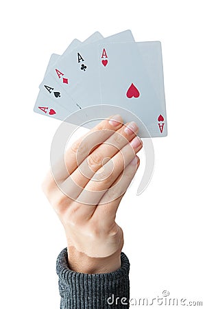 The winning hand Stock Photo