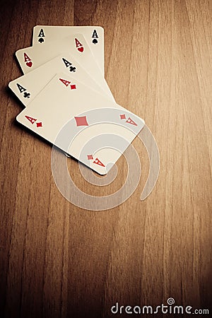 Winning Western Poker Stock Photo