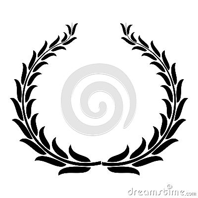 Winning wreath icon, simple style Cartoon Illustration