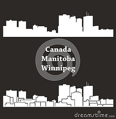 Winnipeg, Manitoba, Canada Vector Illustration