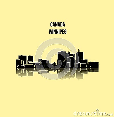 Winnipeg, Manitoba, Canada Vector Illustration