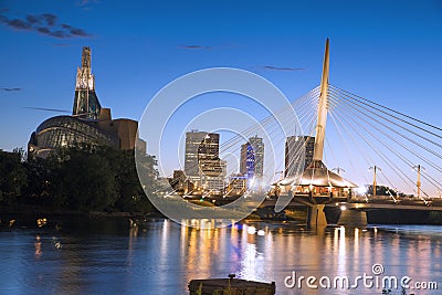 Winnipeg Skyline Editorial Stock Photo