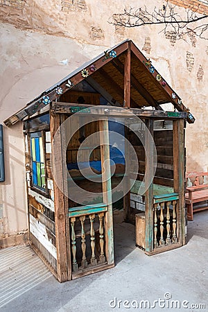 Tiny Church of the Mother Road in Winslow, AZ Editorial Stock Photo