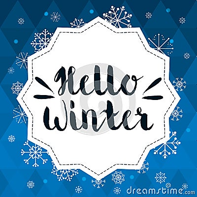 Winte time and snow Vector Illustration