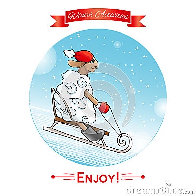 Winter activities. Winter sport. EPS,JPG. Vector Illustration