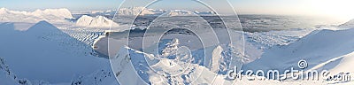 Winter Arctic landscape, panorama Stock Photo