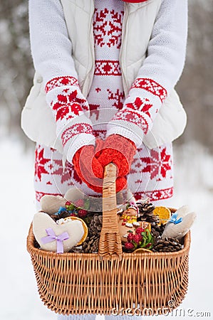 Winter atmosphere and clothes Stock Photo