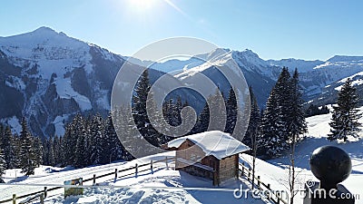 Winter in austria Stock Photo