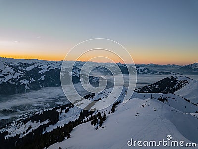 Winter in the austrian alps Stock Photo
