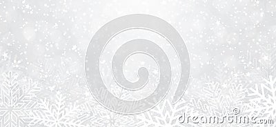 Winter background with snowflakes Vector Illustration