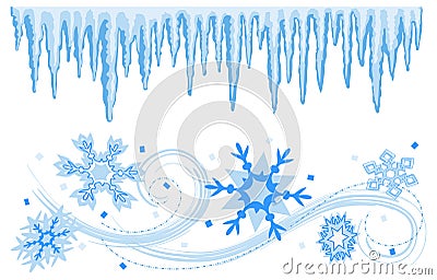 Winter Banners Borders/eps Vector Illustration