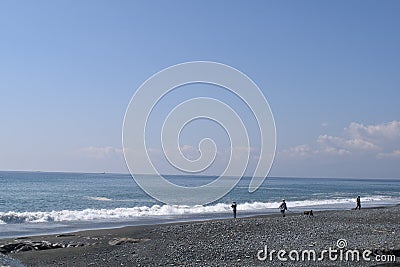 Winter Beach Stock Photo