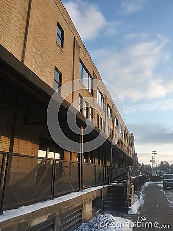 Winter bldg Stock Photo