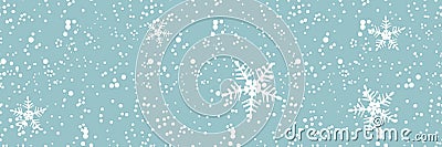 Winter blizzard, seamless background Vector Illustration