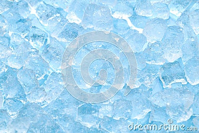 Winter blue ice cube texture abstract or natural cold background Stock Photo