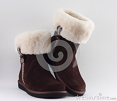 Winter boots Stock Photo