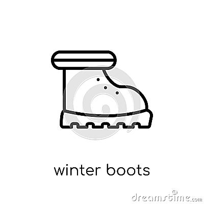 winter Boots icon from Winter collection. Vector Illustration