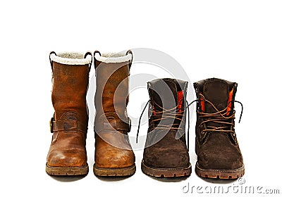 Winter boots Stock Photo