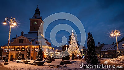 Winter in Brasov Stock Photo