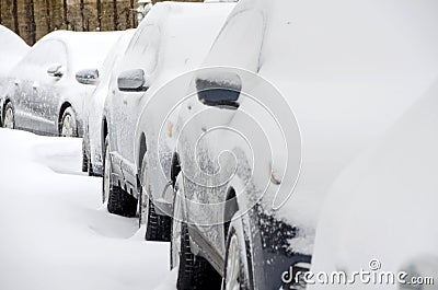 Winter Cars Stock Photo