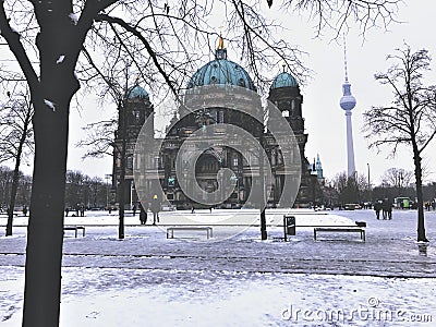Winter Berlin Stock Photo
