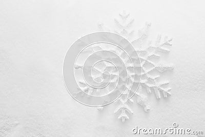 Winter, Christmas background. Snowflake on snow Stock Photo
