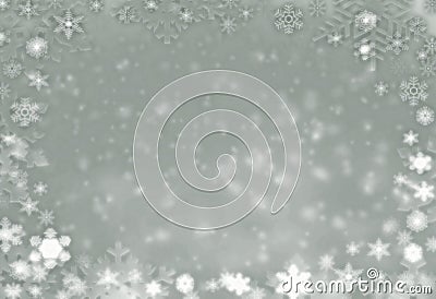 Winter christmas background witch white snowflakes Stock Photo