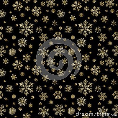 Winter christmas hand drawn seamless pattern print with snowflakes Stock Photo