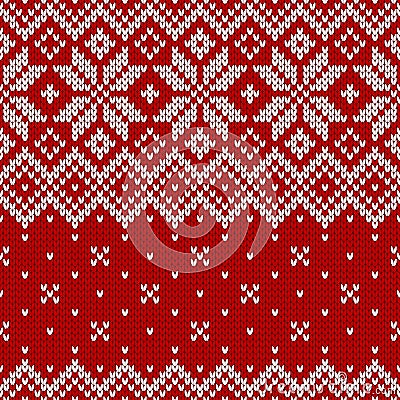 Winter Christmas sweater of fairisle design Vector Illustration