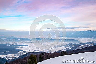 Winter in Cindrel mountains Stock Photo