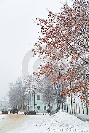 Winter city landscape Stock Photo