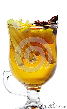 Winter Cocktail -Mulled Wine Stock Photo
