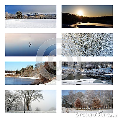 Winter collage Stock Photo