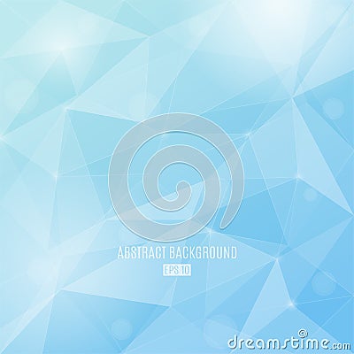 Winter colors vector abstract background with transparent triangles. Modern design background. Vector Illustration