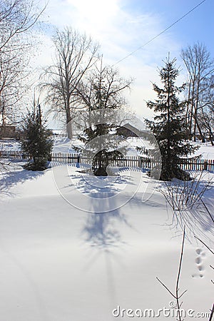 Winter countryside landscape Stock Photo