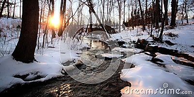 Winter Creek Stock Photo