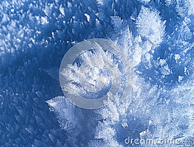 Winter crystal snow close-up Stock Photo