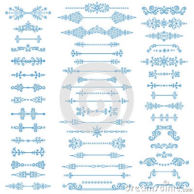 Winter decor Divider Vector Illustration