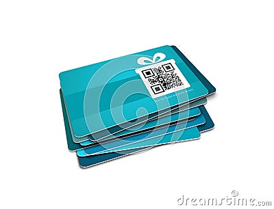 Winter discount coupons lying on table Stock Photo